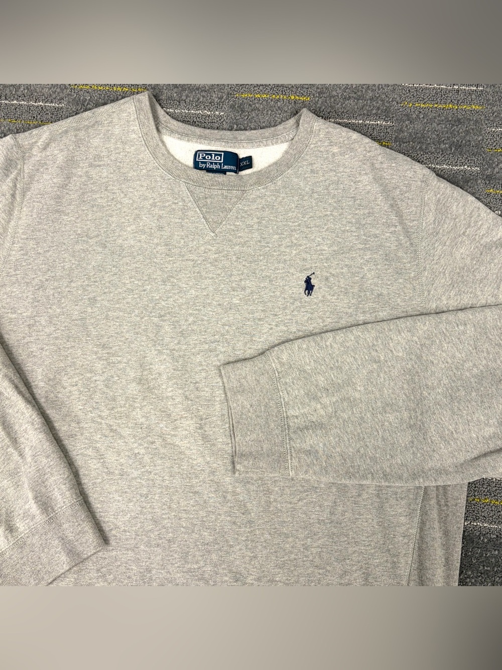 Polo Ralph Lauren Crewneck Fleece Sweatshirt Mens XXL Gray Pullover Pony Logo